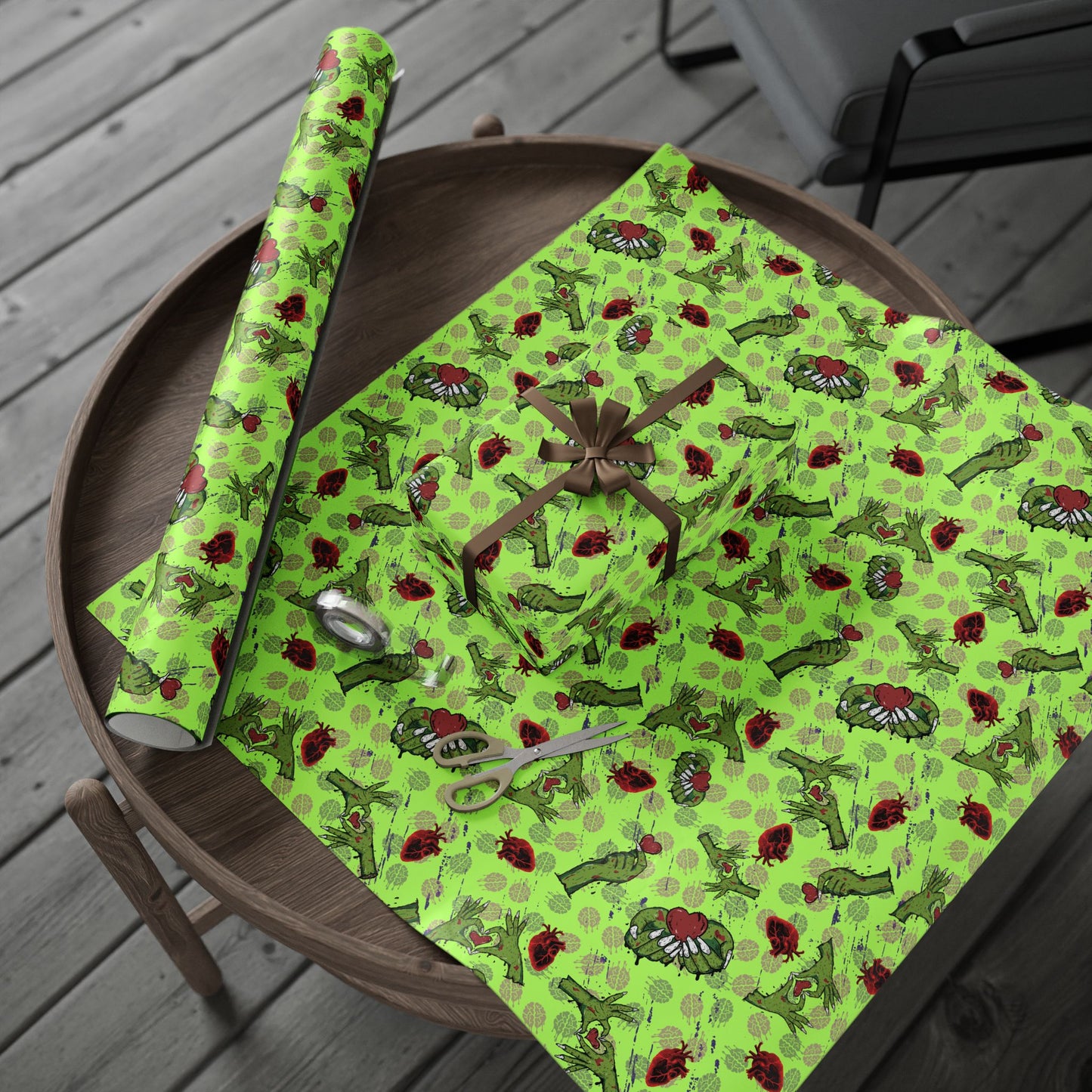 Zombie Hearts Gift Wrap Papers — Valentine & Undead Wedding Wrapping
