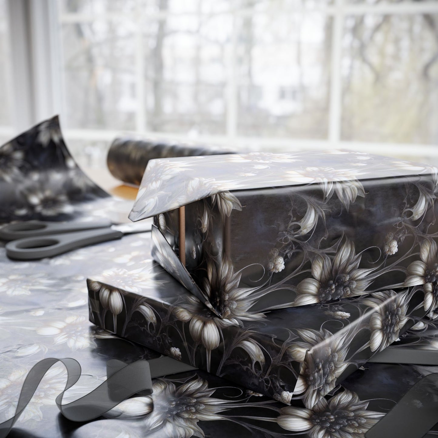 Shadow Florals | Night Garden | Wrapping Papers