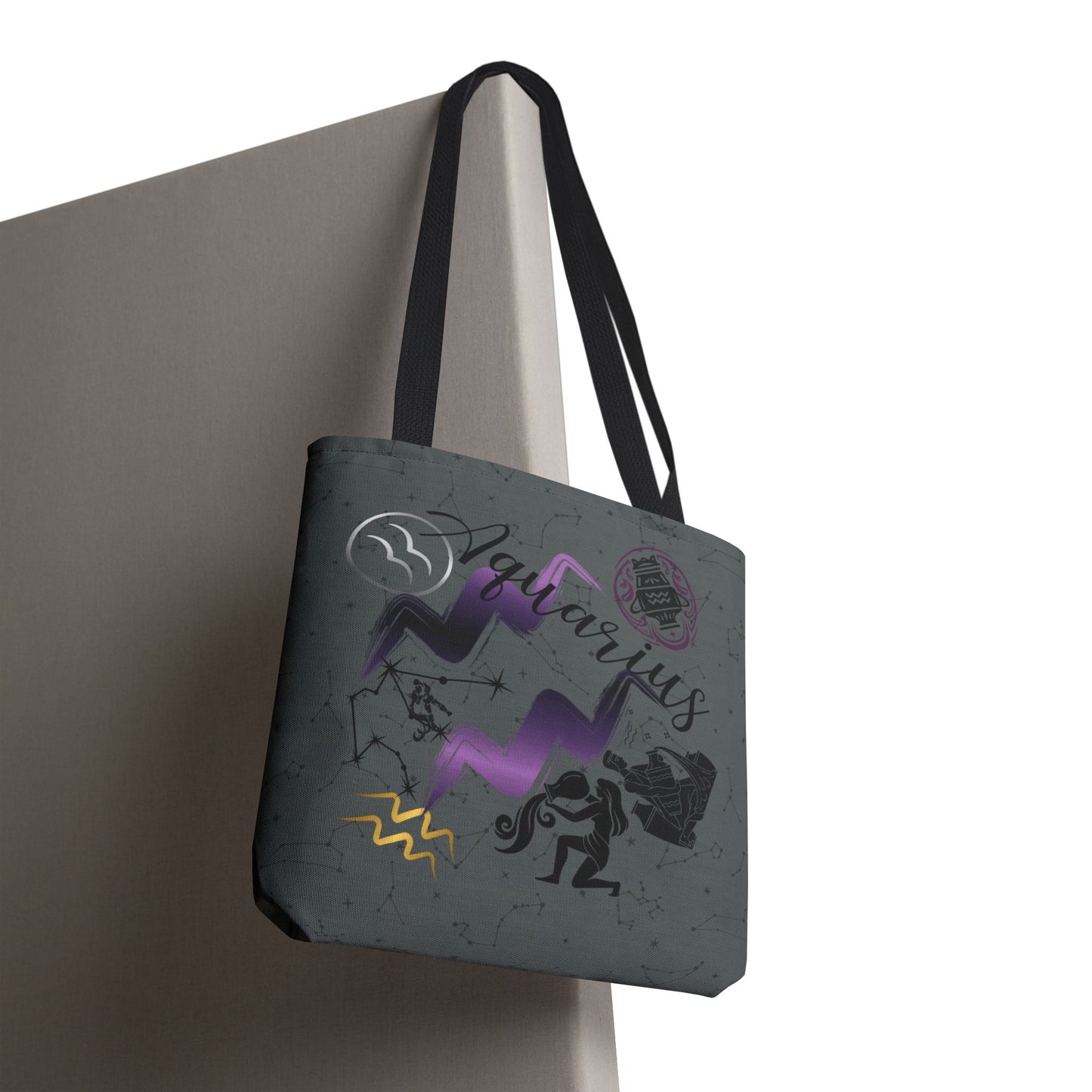 Aquarius Zodiac Tote Bag — Mystic Astrology Collection
