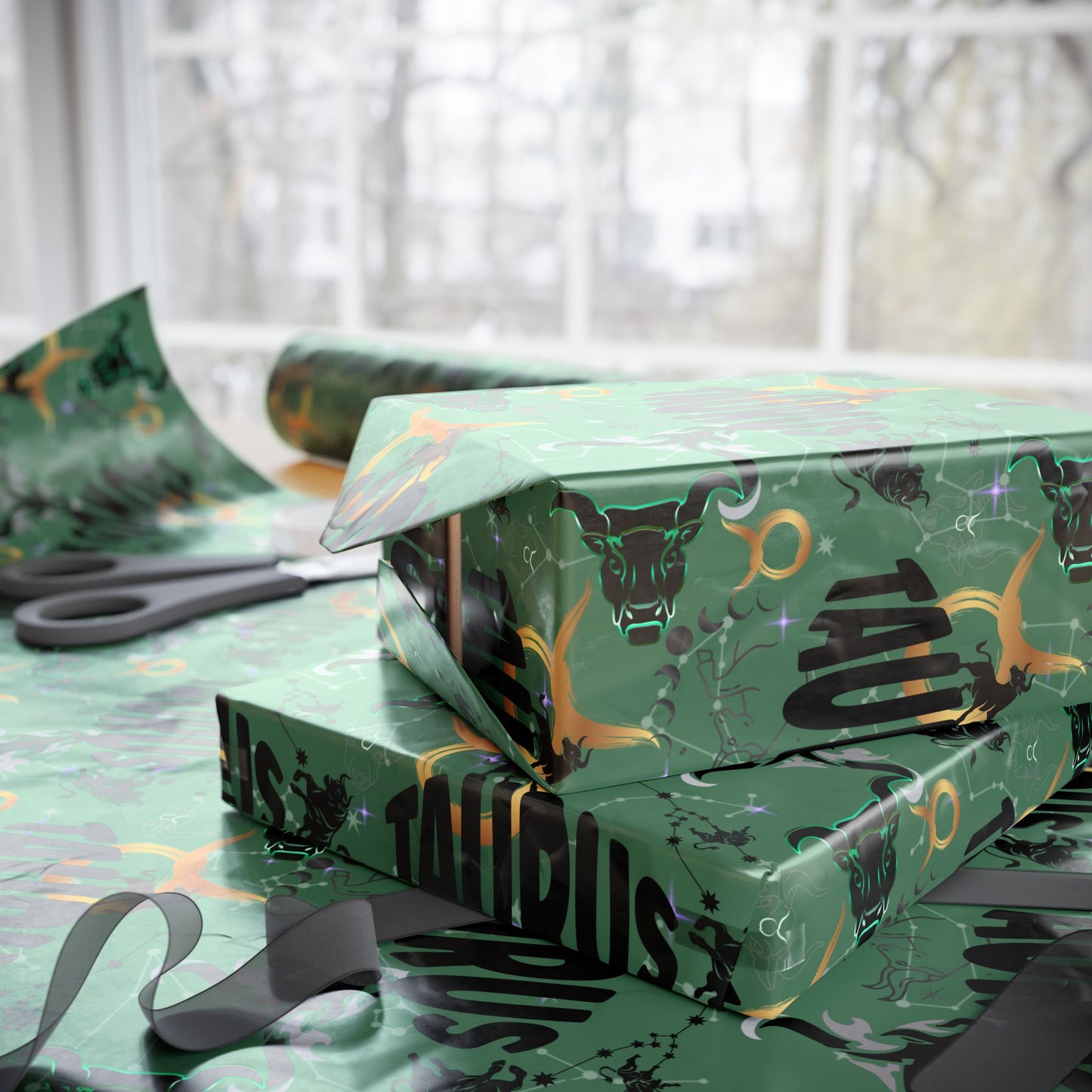Taurus | Green | Zodiac Birthday Wrapping Papers