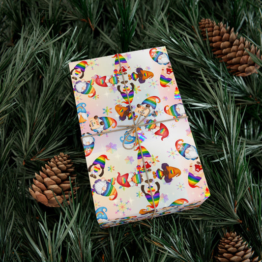 Pride-mas Gnomes | Holiday Wrapping Papers