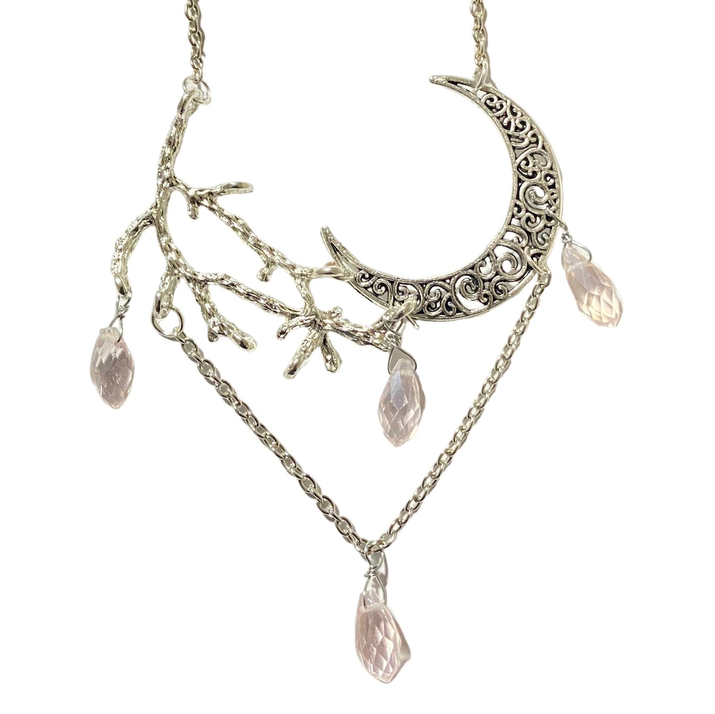 Moon Drops in Enchanted Forest Chokers | Crescent Moon / Branches Necklaces (4 Styles)