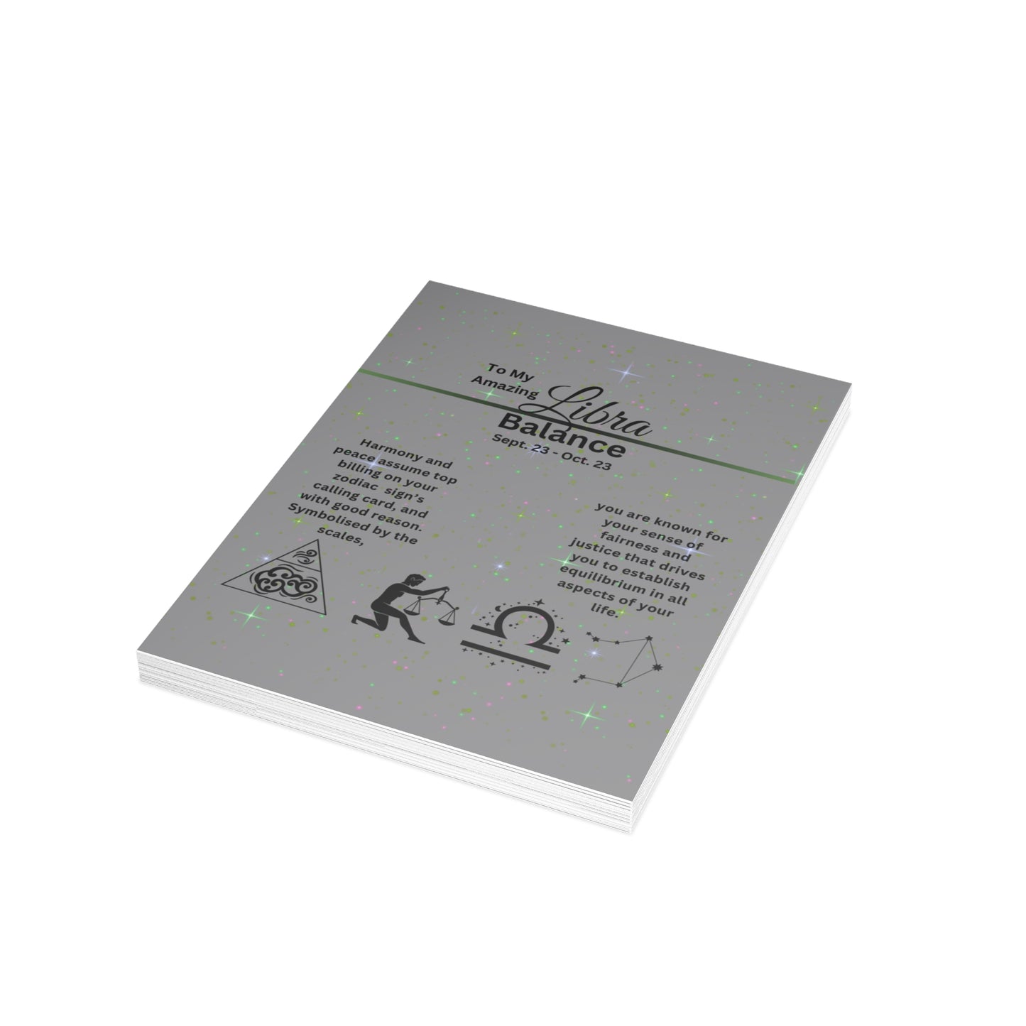 Libra | Zodiac Greeting Cards |  (1, 10 pcs)