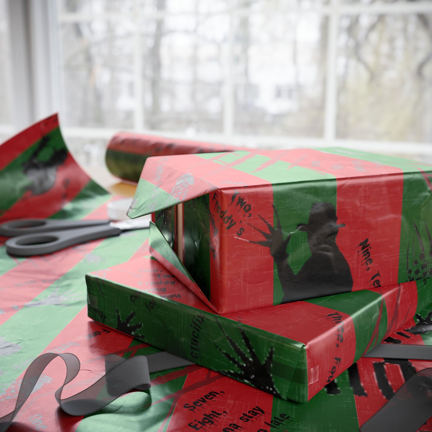 Wrapped in Horror | Dream Street | Nightmare Wrapping Paper
