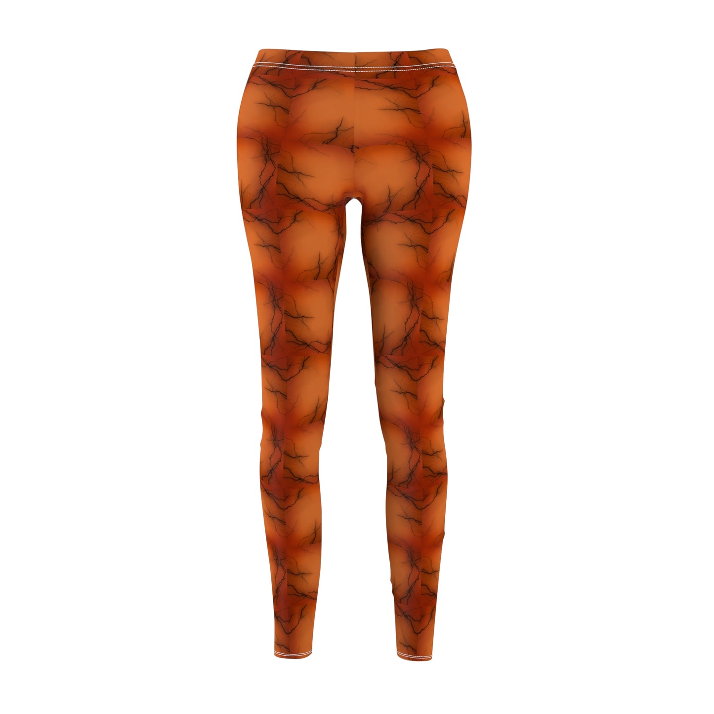 Cranked Orange All-Over Print Leggings Women's Casual Activewear