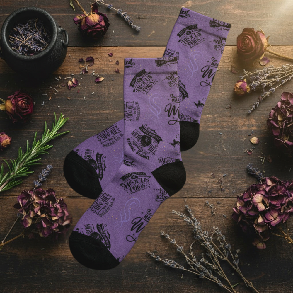 Witch Quotes Socks | Recycled Poly Socks | Fun and Positive Messages