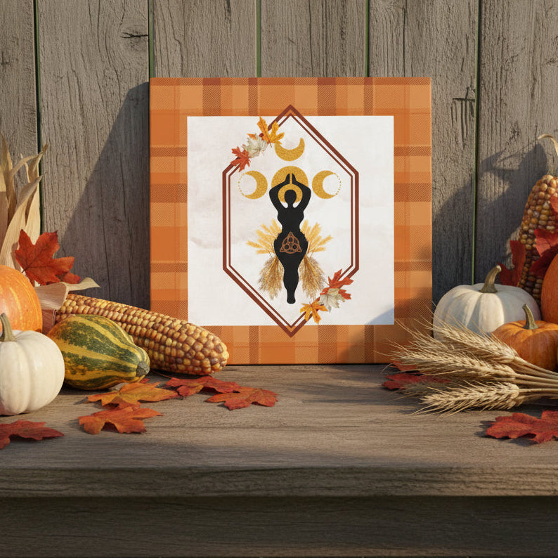 Honoring | Fall Equinox | Goddess of The Harvest on Stretched Canvas