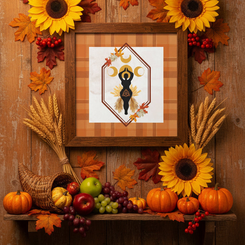 Honoring | Fall Equinox | Goddess of The Harvest on Stretched Canvas