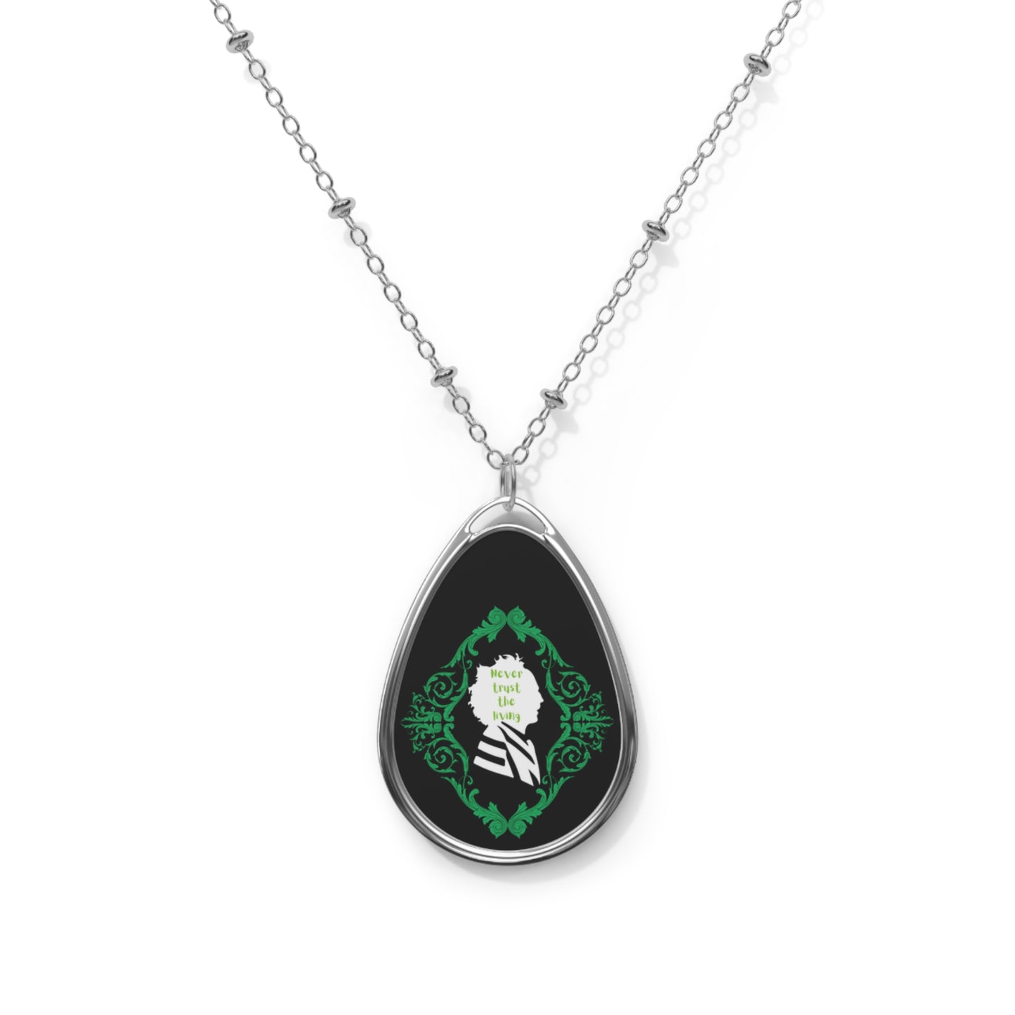 B. Juice Beetlejuice | Never / Living | Oval Necklace