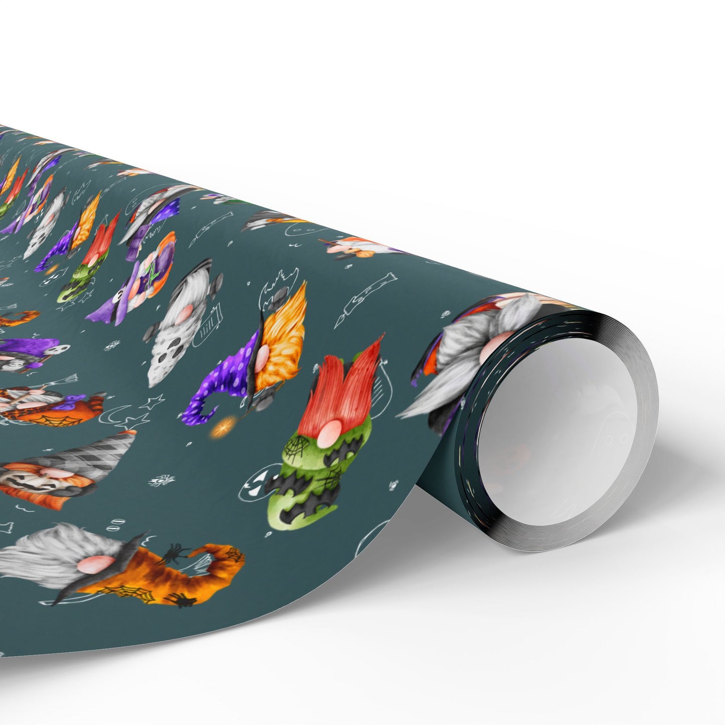 Gnome-o-ween Halloween Gift Wrap | Spookymas Gnomes