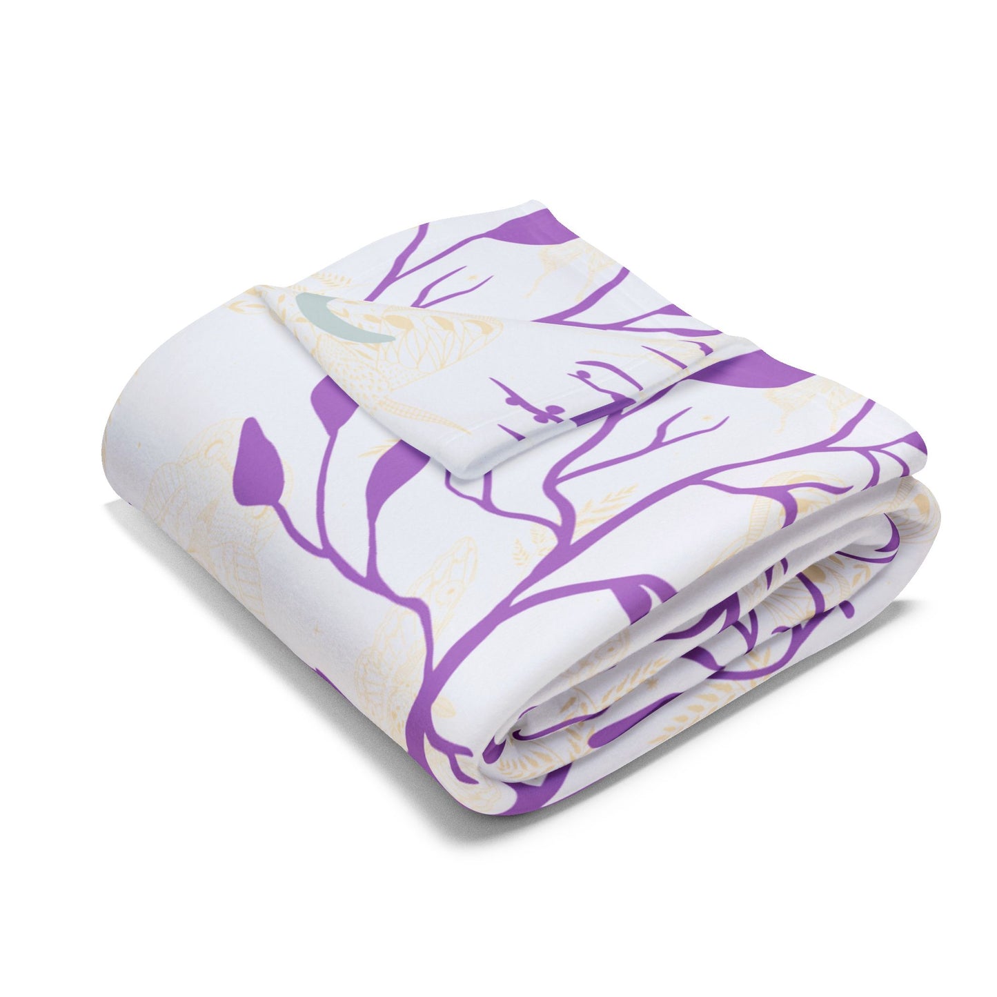 Moon Roots (Purple) | Witchy Home Decor | Microfiber Blanket (Two Sided)