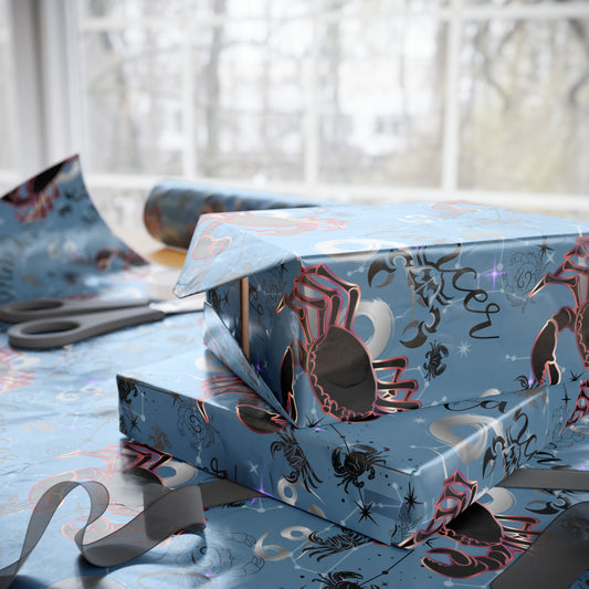Cancer | Blue | Zodiac Birthday Wrapping Papers