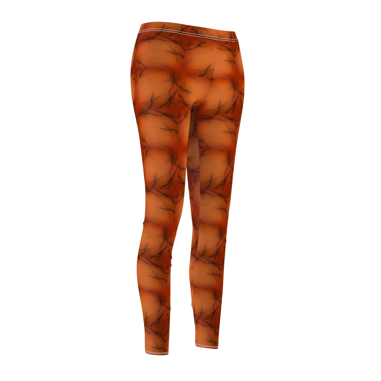 Cranked Orange All-Over Print Leggings Women's Casual Activewear