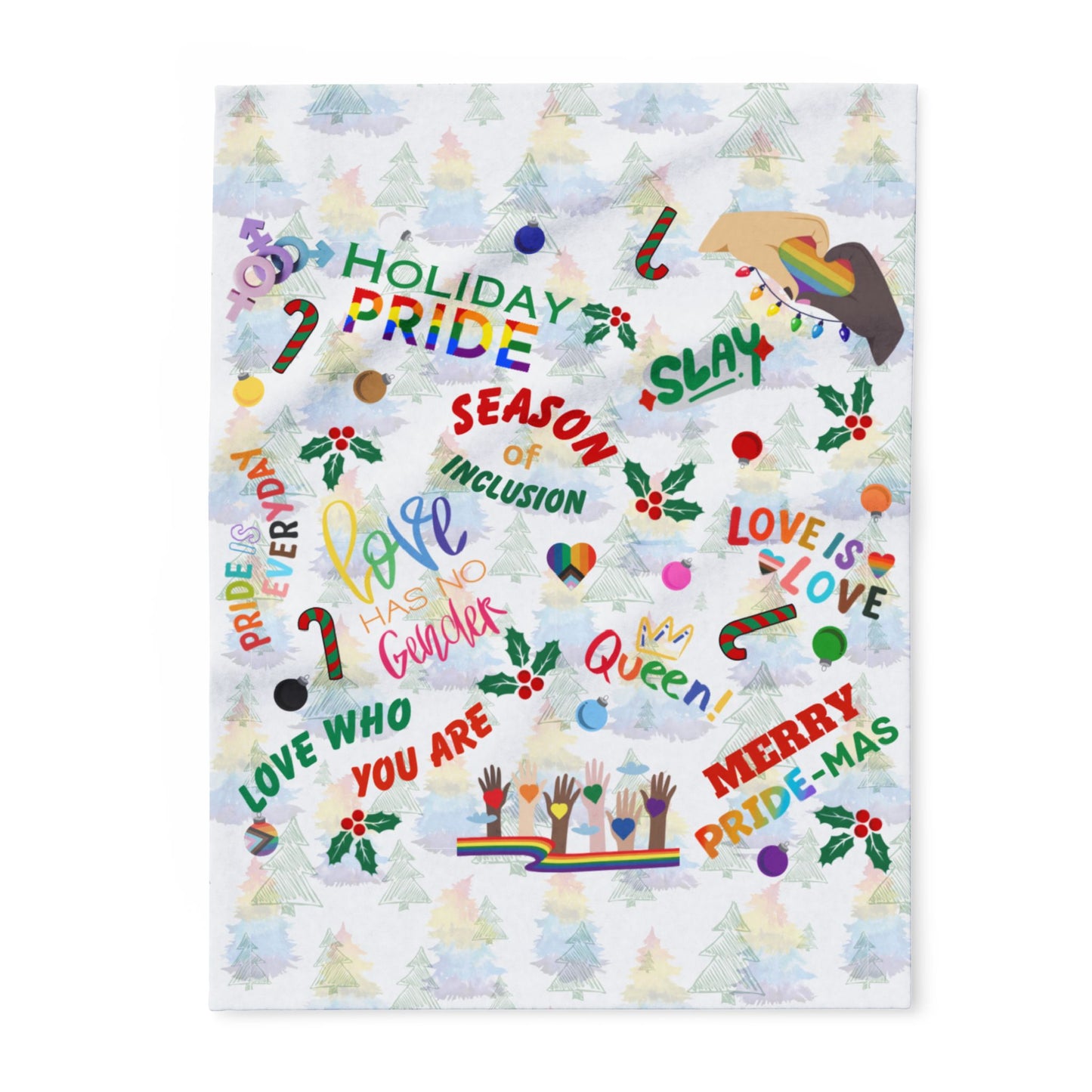 Holiday Pride | Community Pride | Velveteen Microfiber Blanket