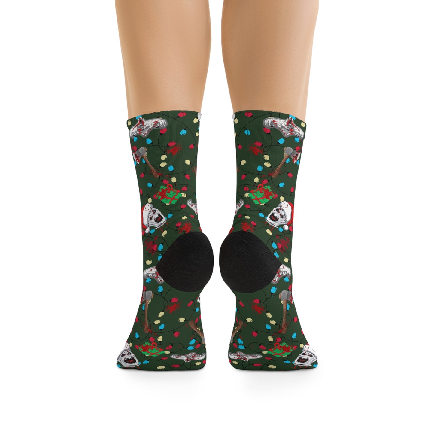 Horror Socks | Terror Santa | Recycled Poly Socks | Cozy and Scary