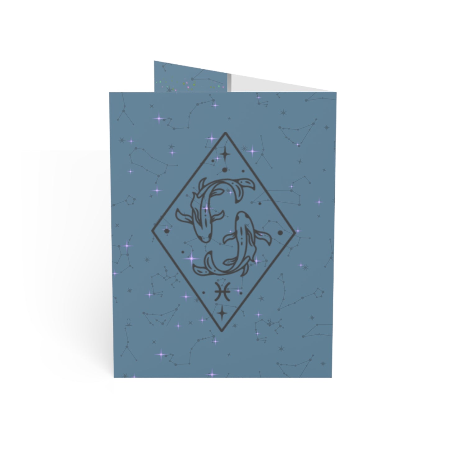 Pisces | Blue | Zodiac Greeting Cards |  (1, 10 pcs)