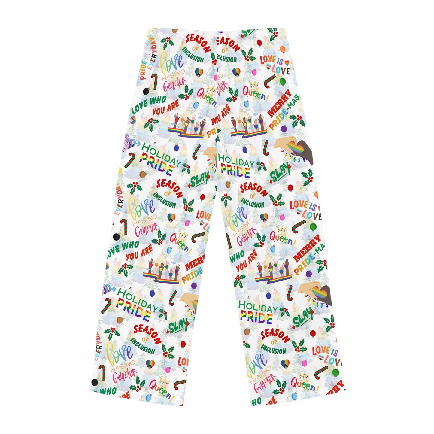 Holiday Pride Pajama Pants | LGBTQ+ Festive Sleepwear (Feminine)