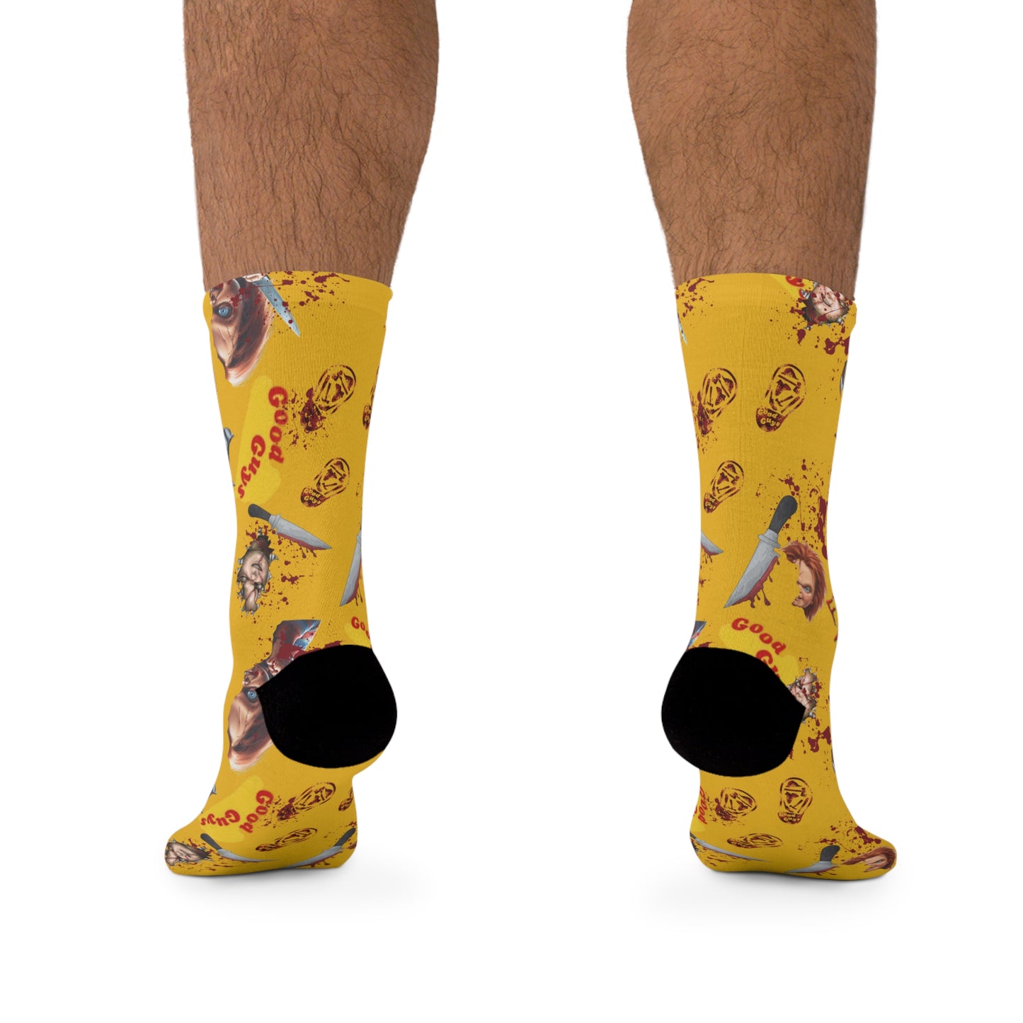 Horror Socks | Good Guys Yellow Box | Recycled Poly Socks | Cozy and Scary