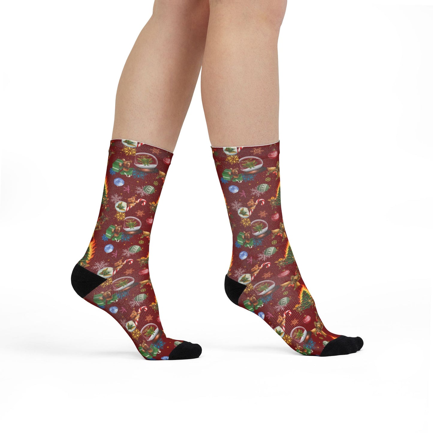 Horror Socks | Twisted Laffy XMas| Recycled Poly Socks | Cozy and Scary