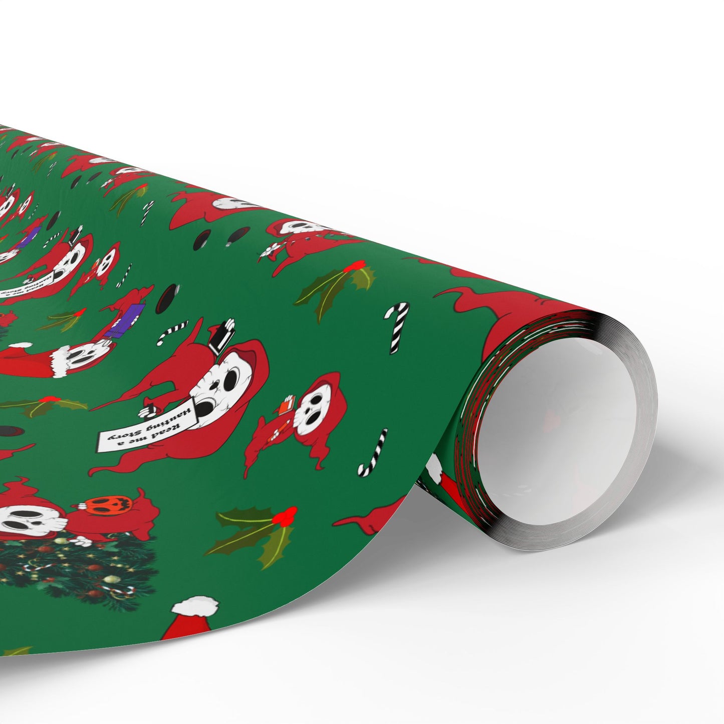 Spookymas Night Gift Wrap | Creepy Cute Ghoulish Christmas Wrap