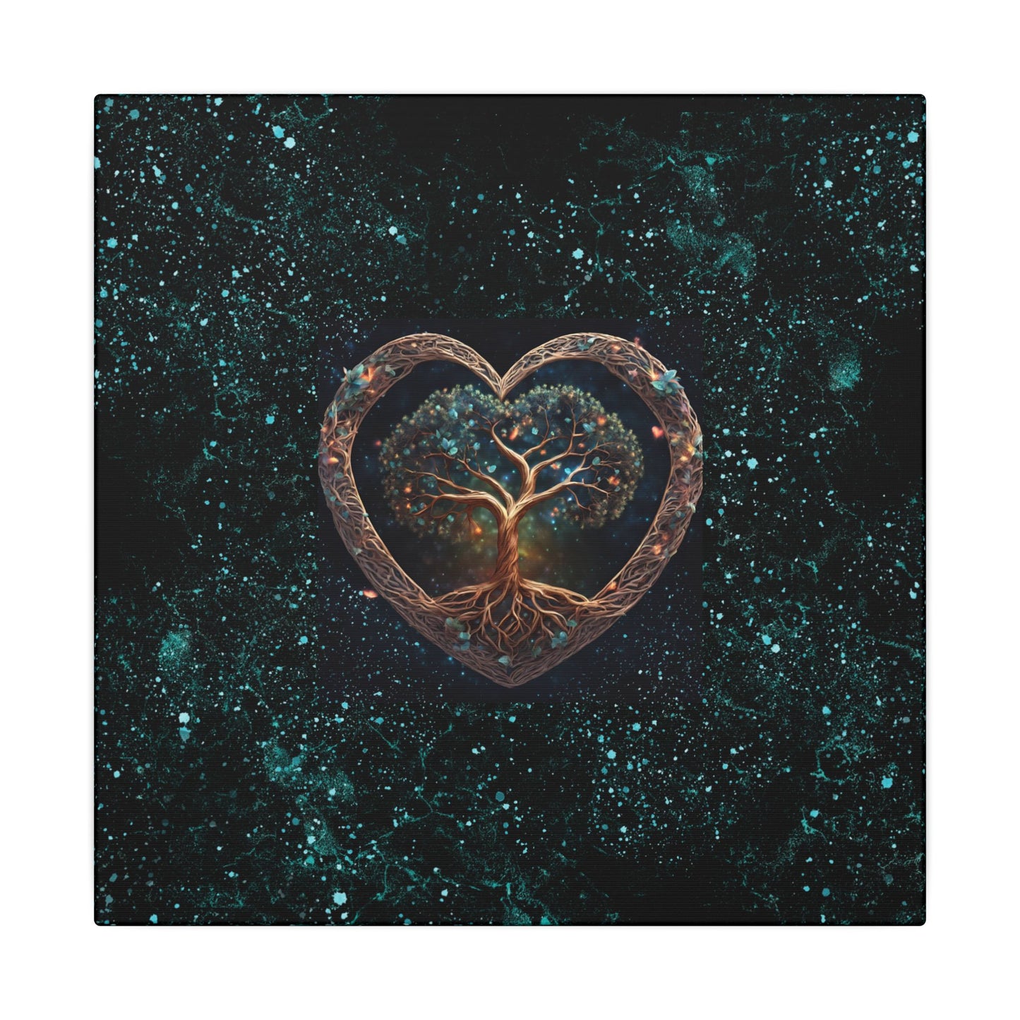 Tree of Life Heart Canvas Art — Stretched Matte Wall Decor