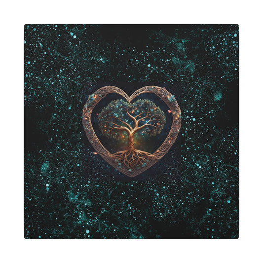 Tree of Life Heart Canvas Art — Stretched Matte Wall Decor