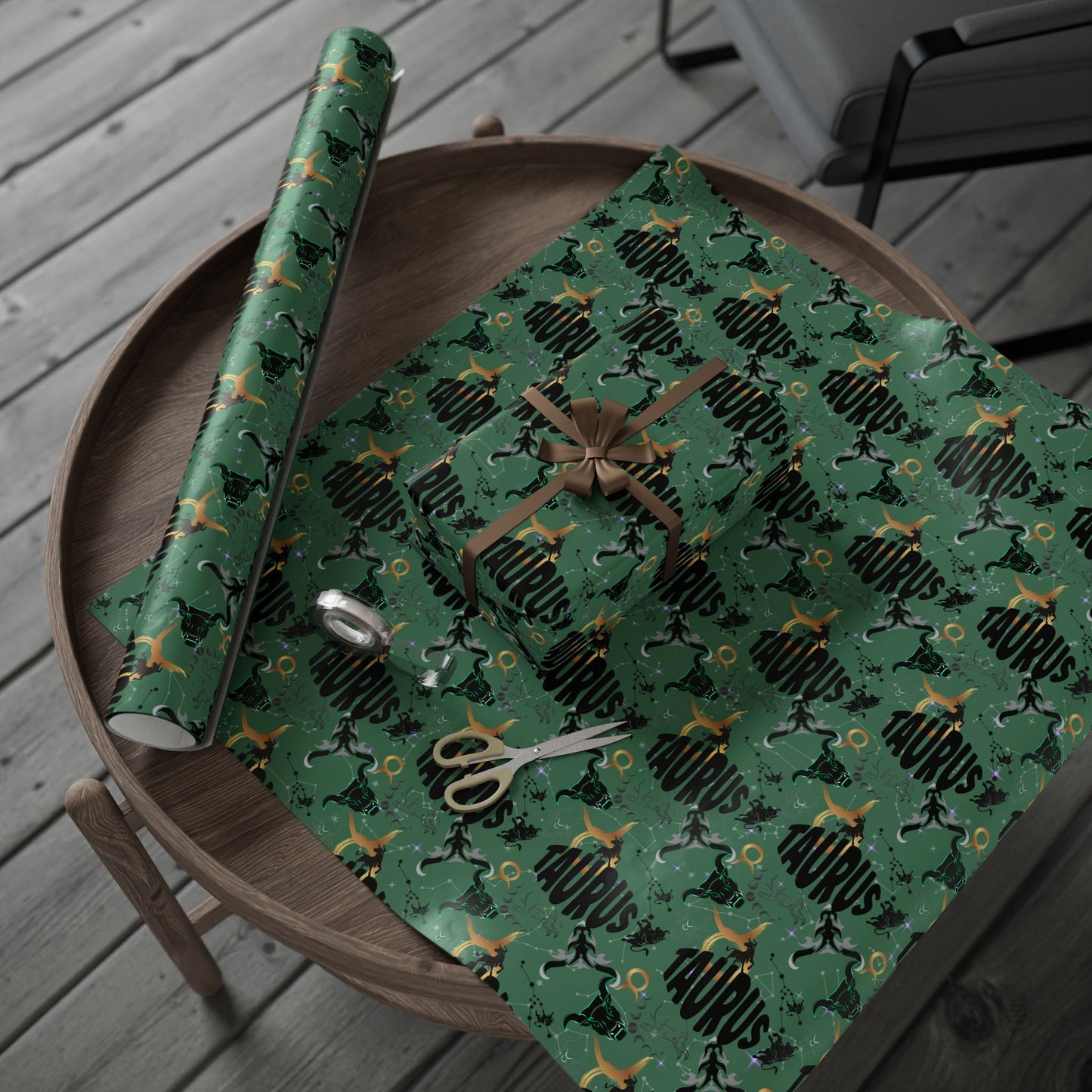 Taurus | Green | Zodiac Birthday Wrapping Papers