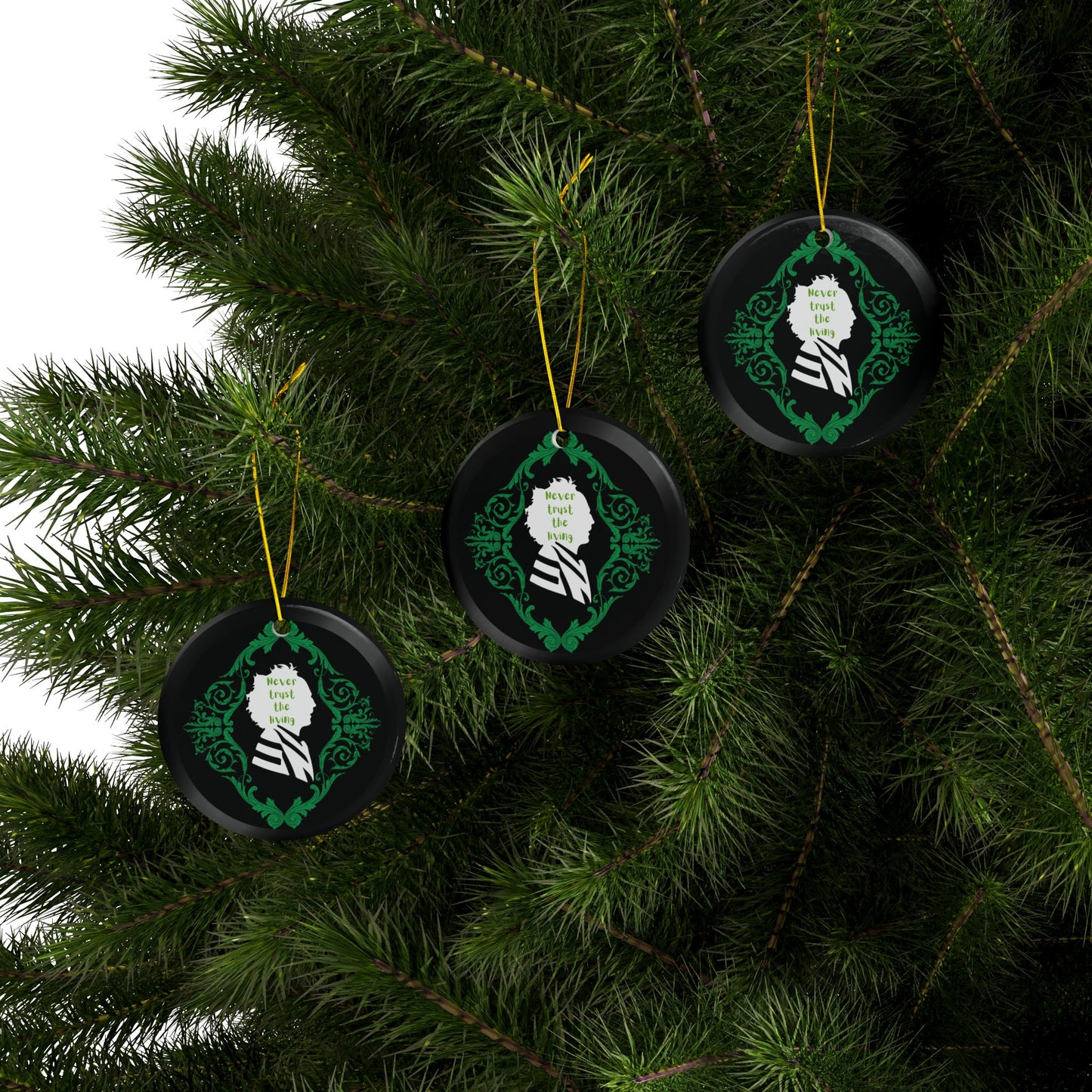 B. Juice Beetlejuice | Never Trust the Living | Heirloom Ceramic Ornaments (1pc, 3pcs, 5pcs, 10pcs)