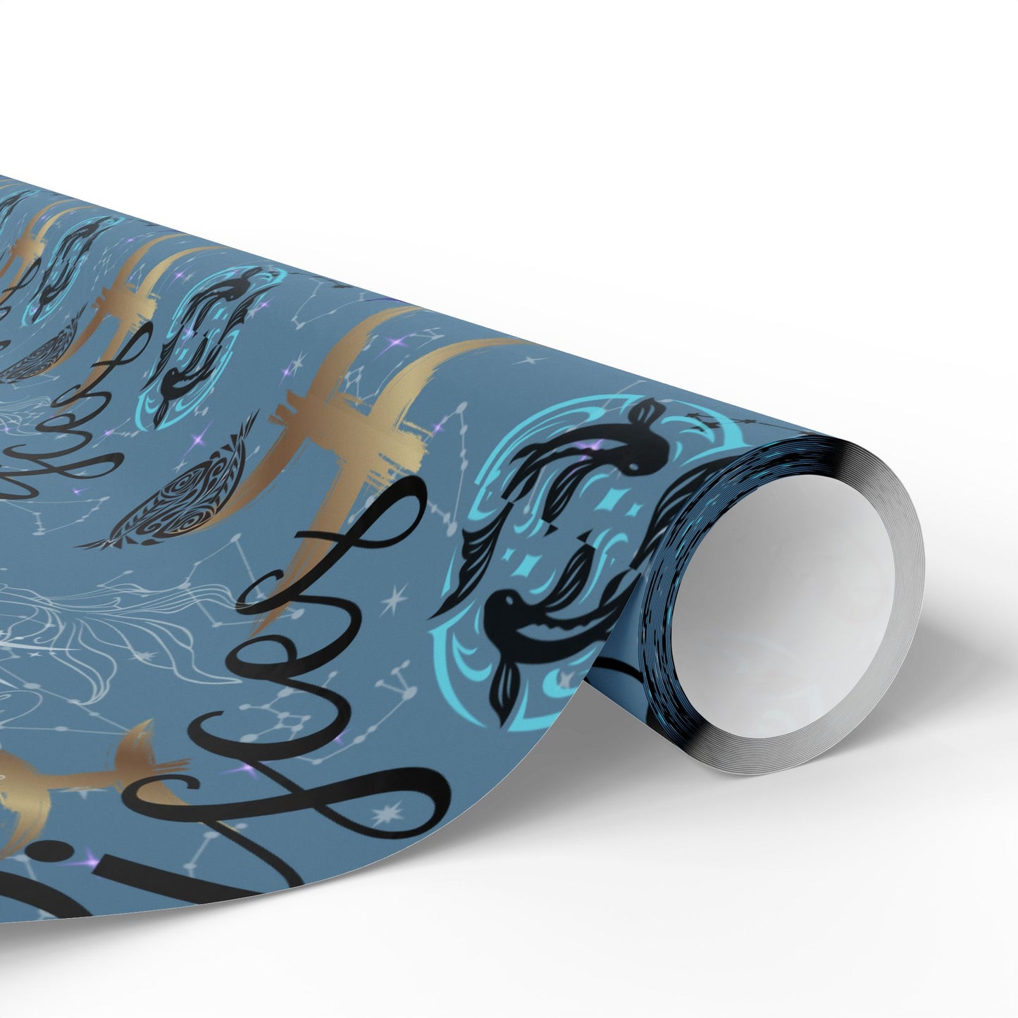 Pisces | Blue | Zodiac Birthday Wrapping Papers