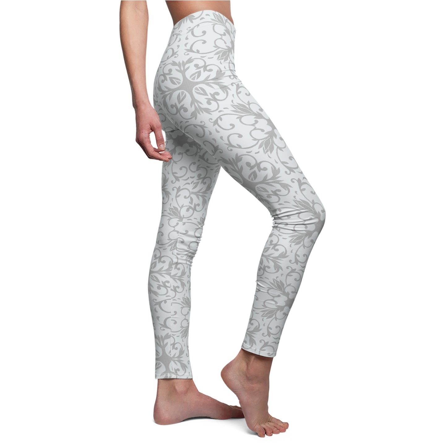 Nightmare Casualties | Gray Mist Damask  | All Over Print Women's Casual Mystic Wear