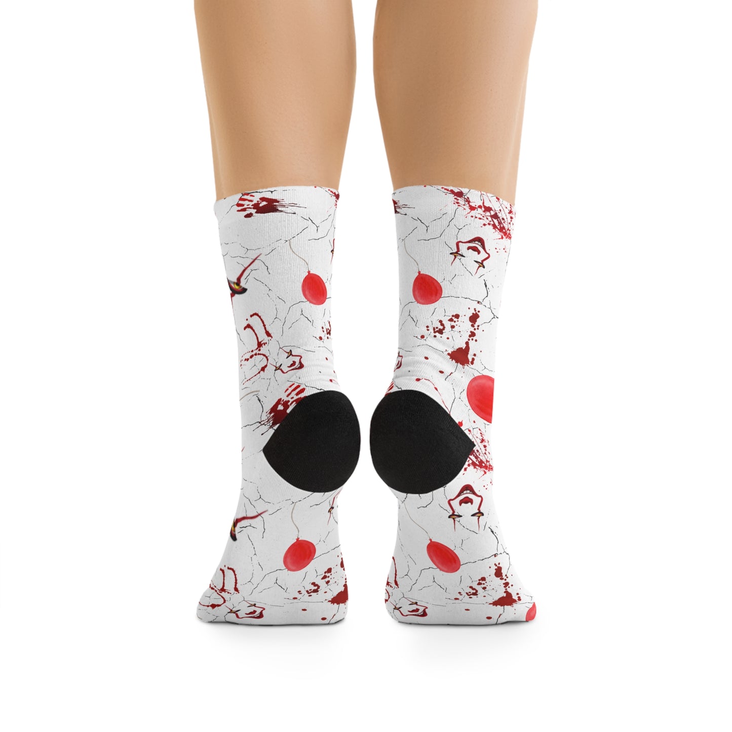Horror Socks | Red Balloon | Recycled Poly Socks | Cozy and Scary