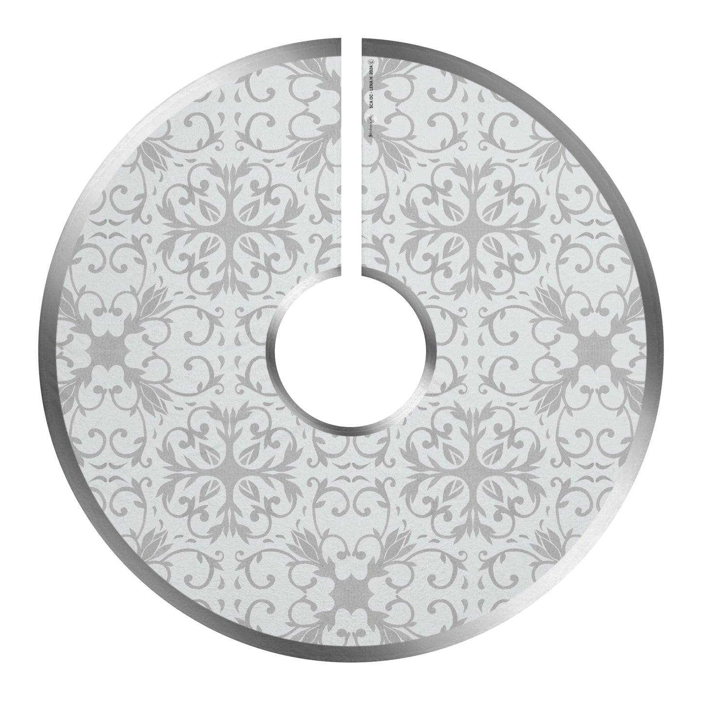 Silver Lace Round Tree Skirt