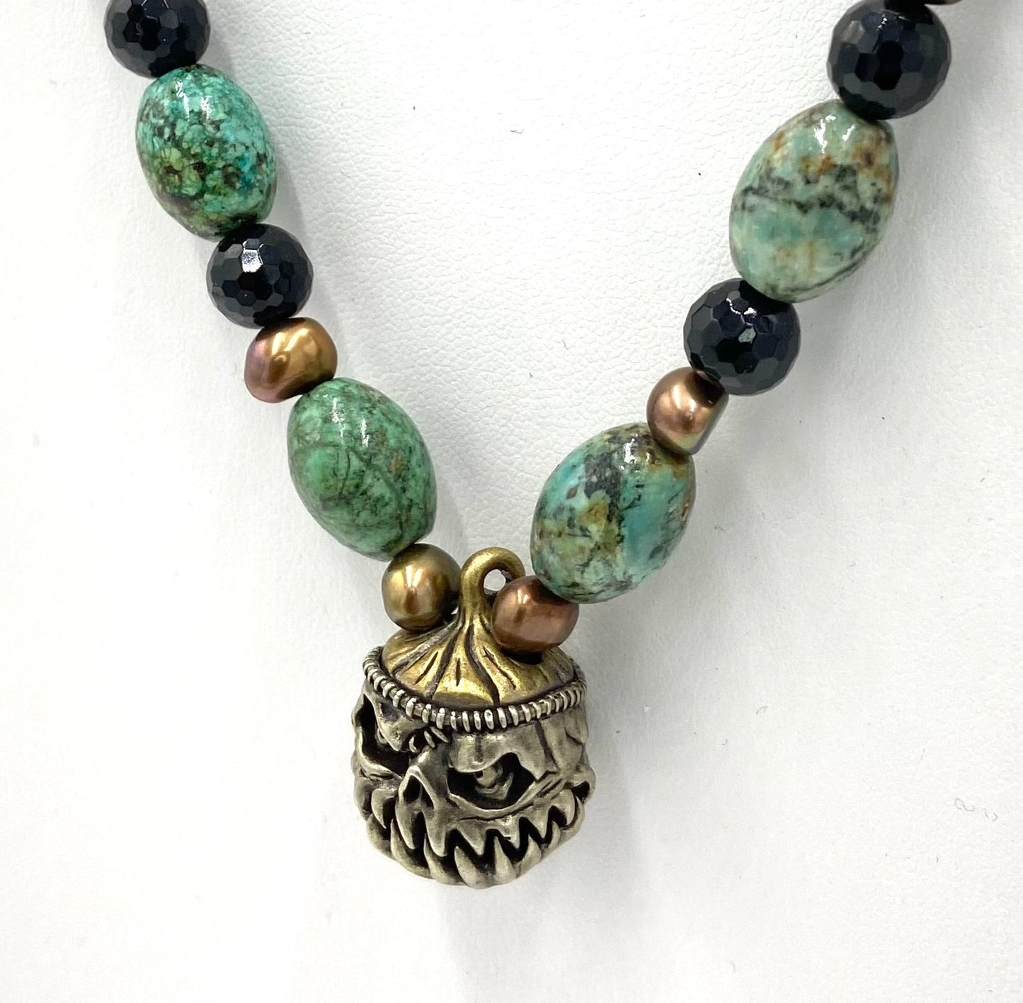 Monstrous Pendants | Bead and Chain Necklace with Ferocious Spirits ￼