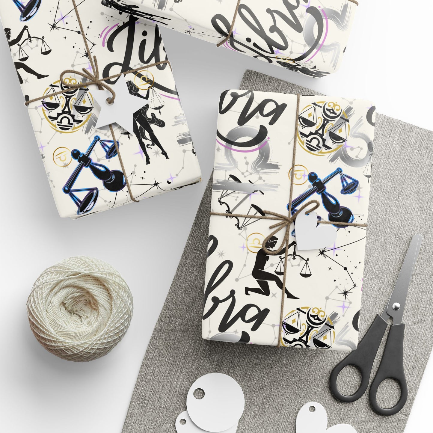 Libra | Cream | Zodiac Birthday Wrapping Papers