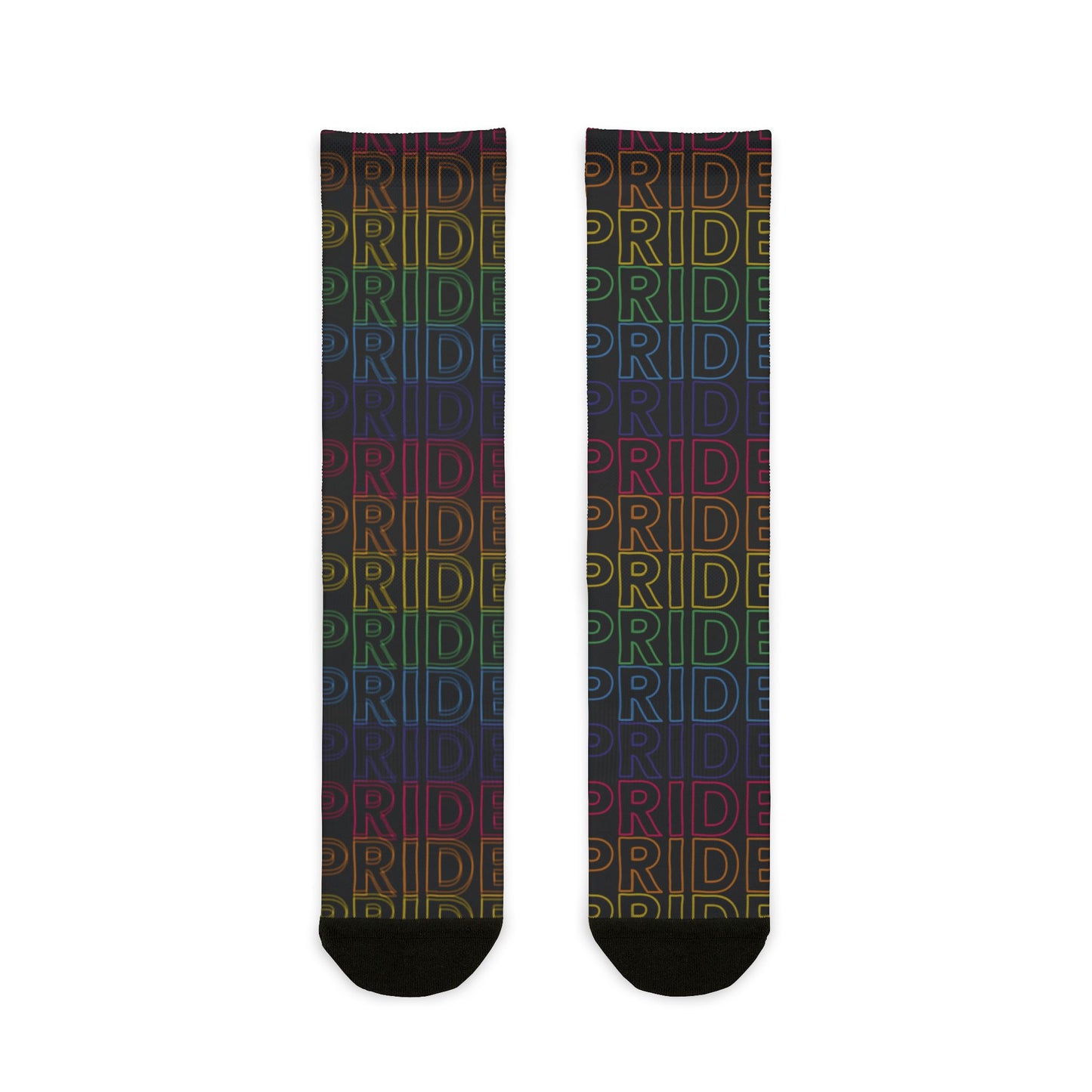 Goth Pride | Rainbow in Black | Poly Crew Socks