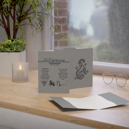 Capricorn | Zodiac Greeting Cards | (1, 10 pcs)