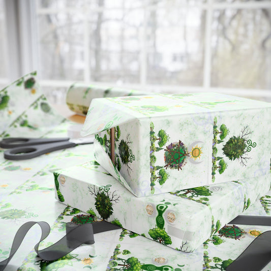 Summer Solstice Wrapping Paper — Witchy Pagan Gift Wrap for Solstice & Summer Celebrations