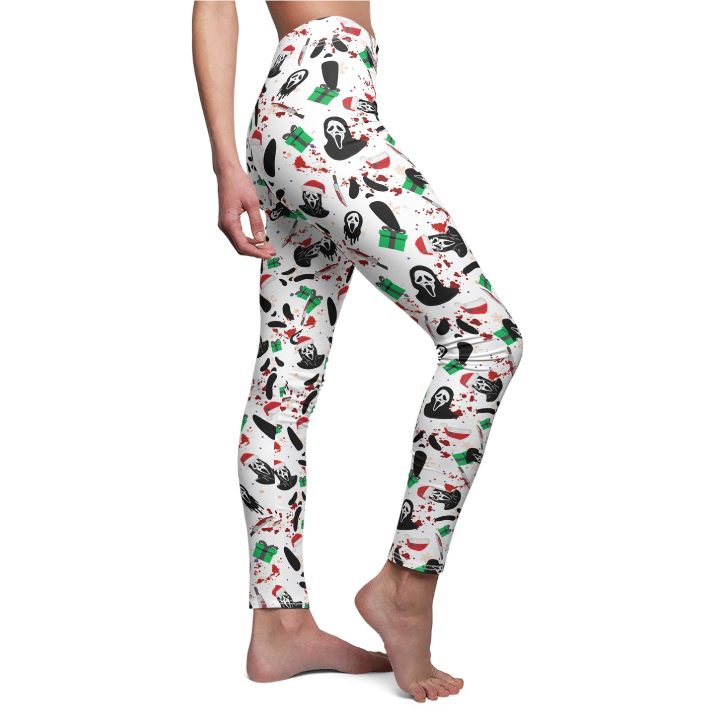 Horror Leggings | Good Holiday Scream | All-Over Print Women's Casual Bottoms