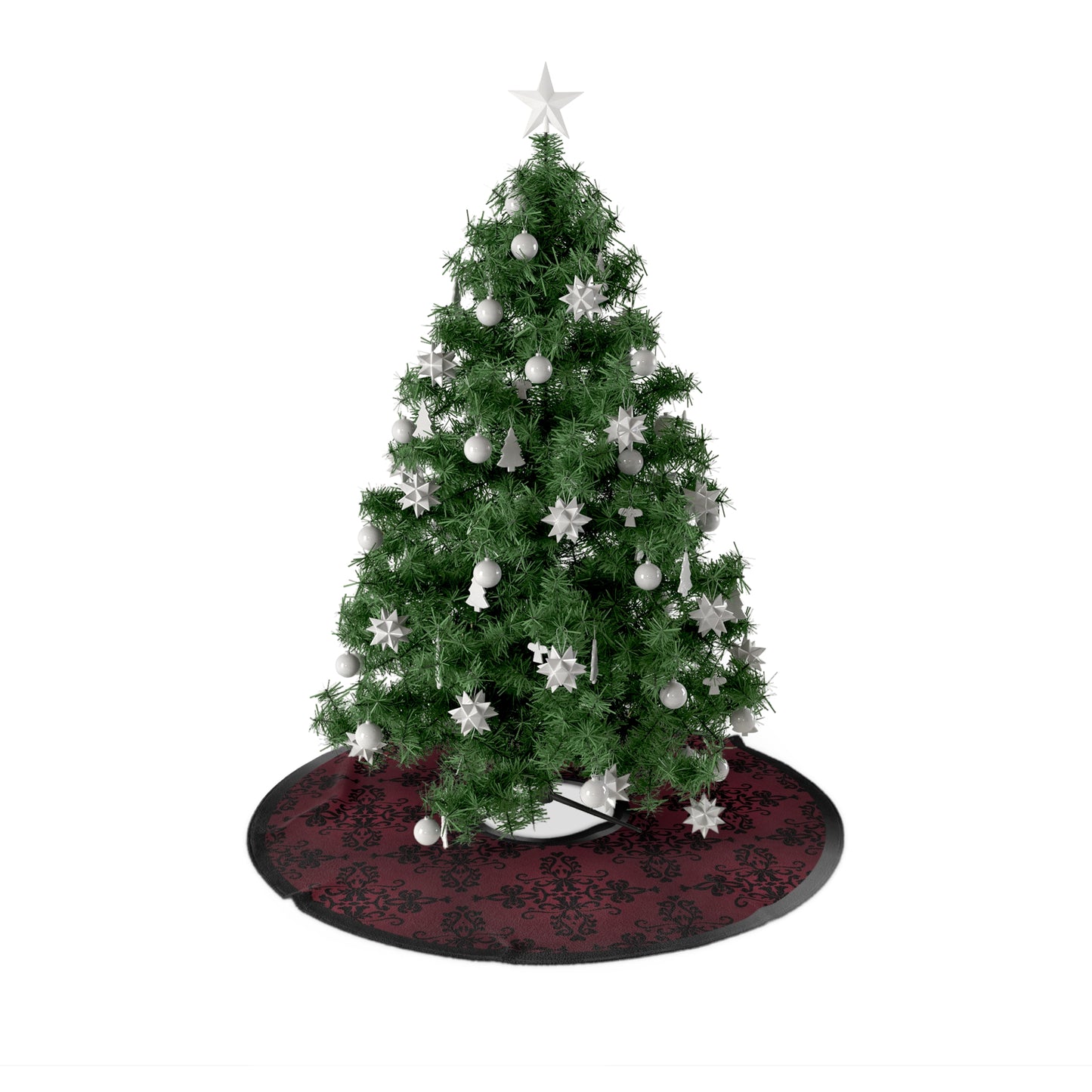 Dark Red Lace | Tree Skirt