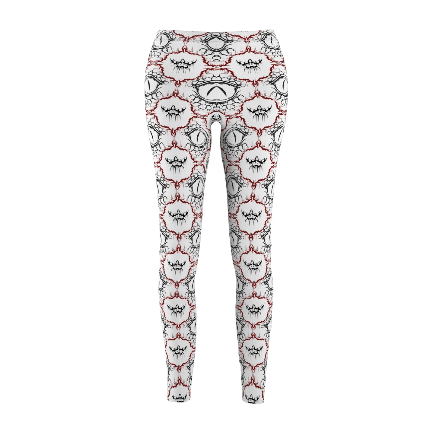 Draco Eyes All-Over Print Leggings — Women's Casual Activewear