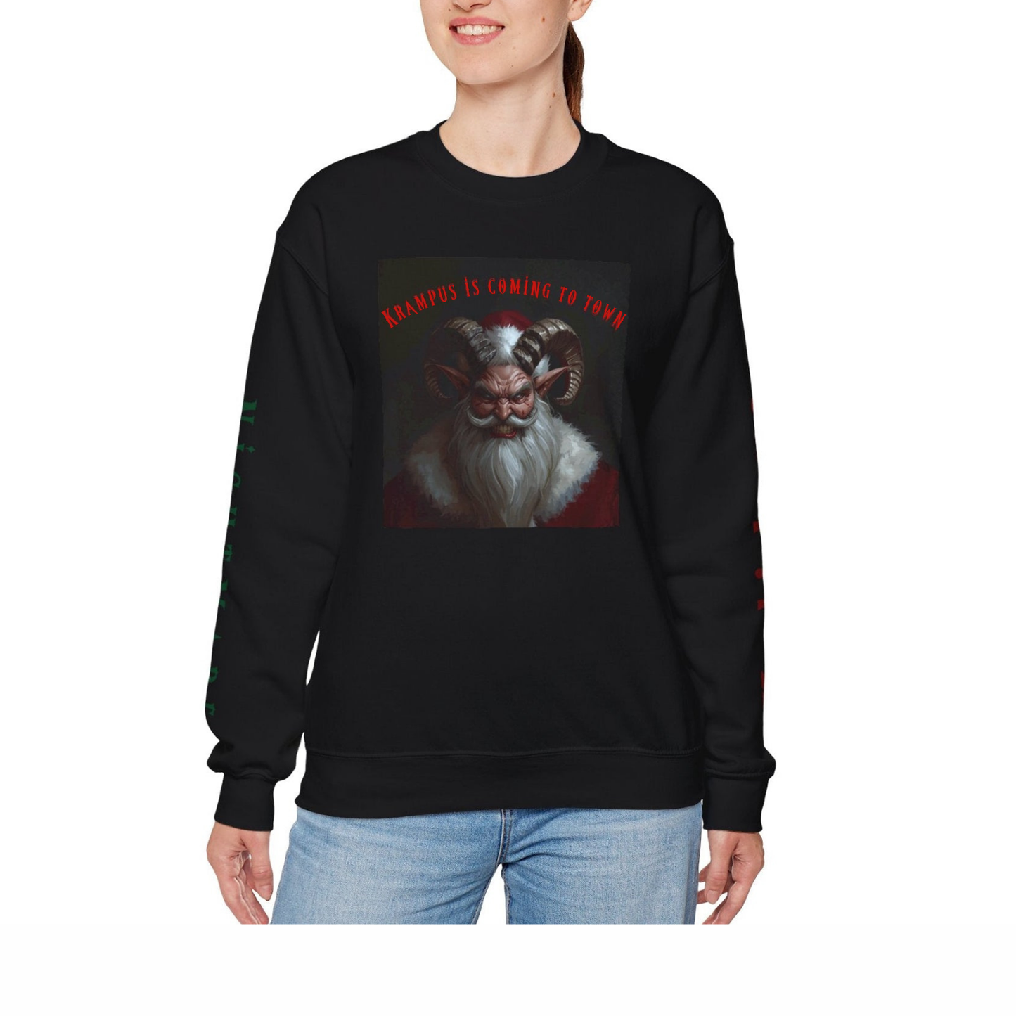Krampus is Coming | Better H’ve Been Good | Crewneck Sweatshirt - Cozy Ugly Holiday Pullover Sweatshirt