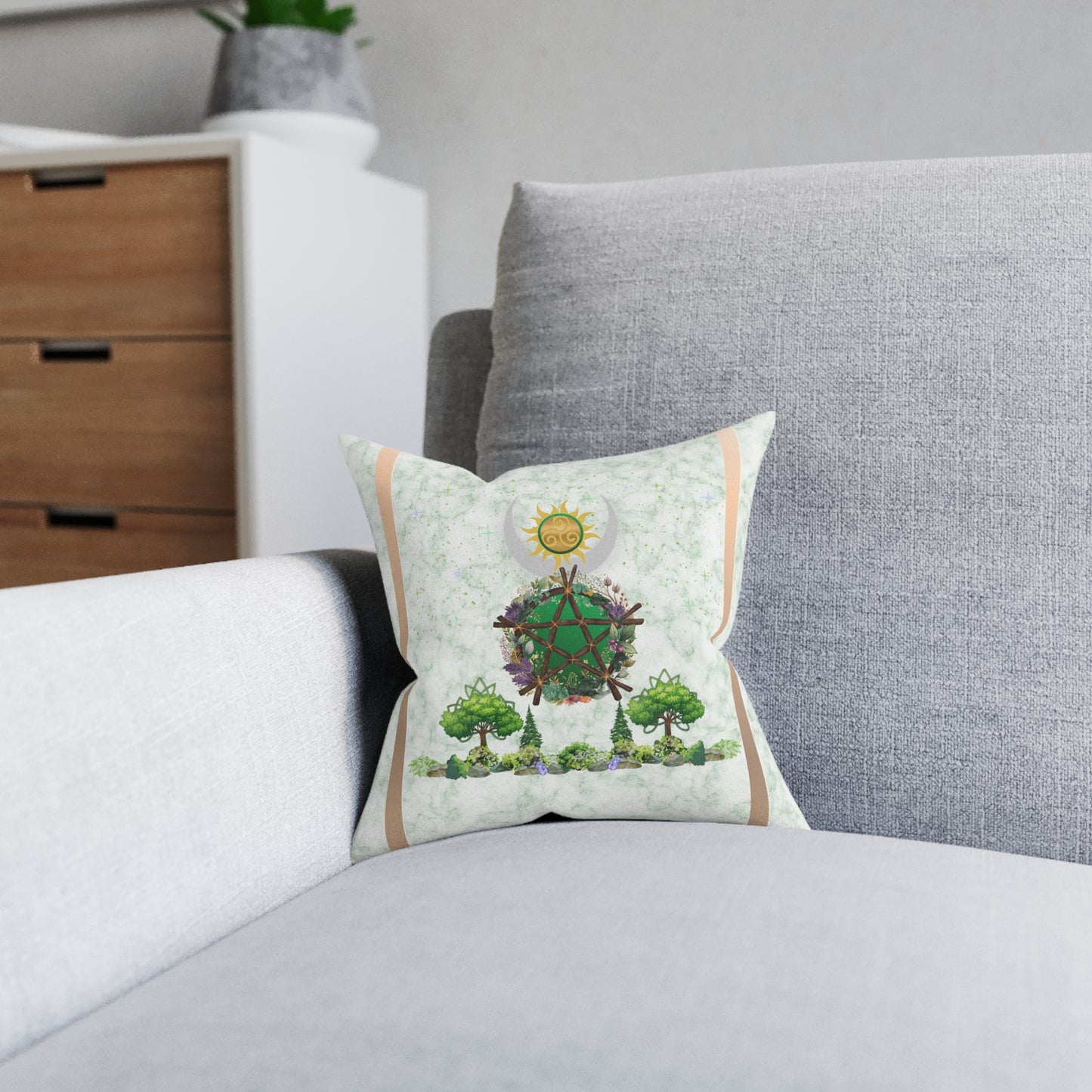 Midsummer Solstice Pillow | Summer Decor Throw Pillow
