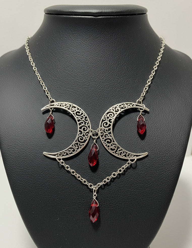 Moon Drops in Enchanted Forest Chokers | Crescent Moon / Branches Necklaces (4 Styles)