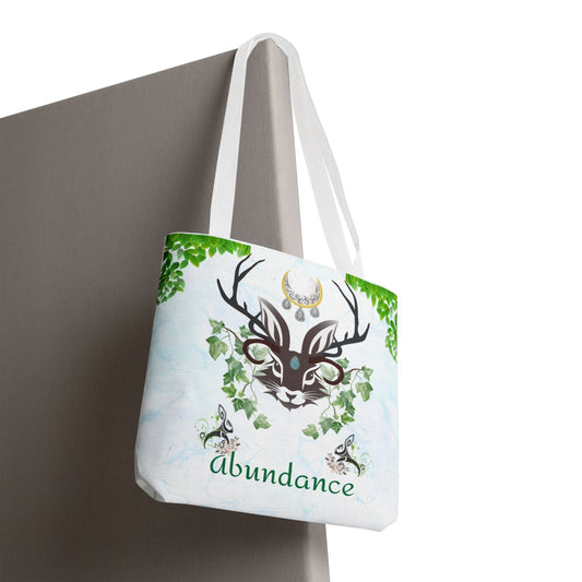 Abundance Spring Equinox Tote Bag | Nature Altar Design
