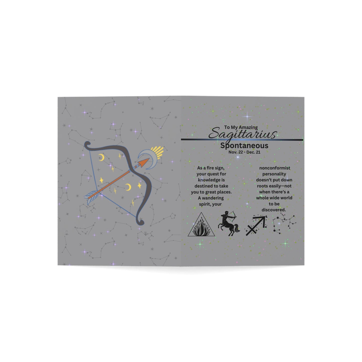 Sagittarius  | Zodiac Greeting Cards |  (1, 10 pcs)