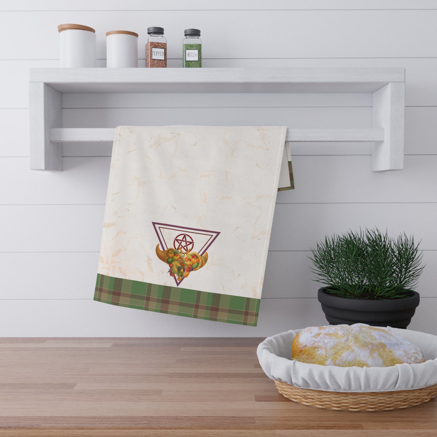 Harvest | Fall Equinox | Autumn Plaid Tea Towel