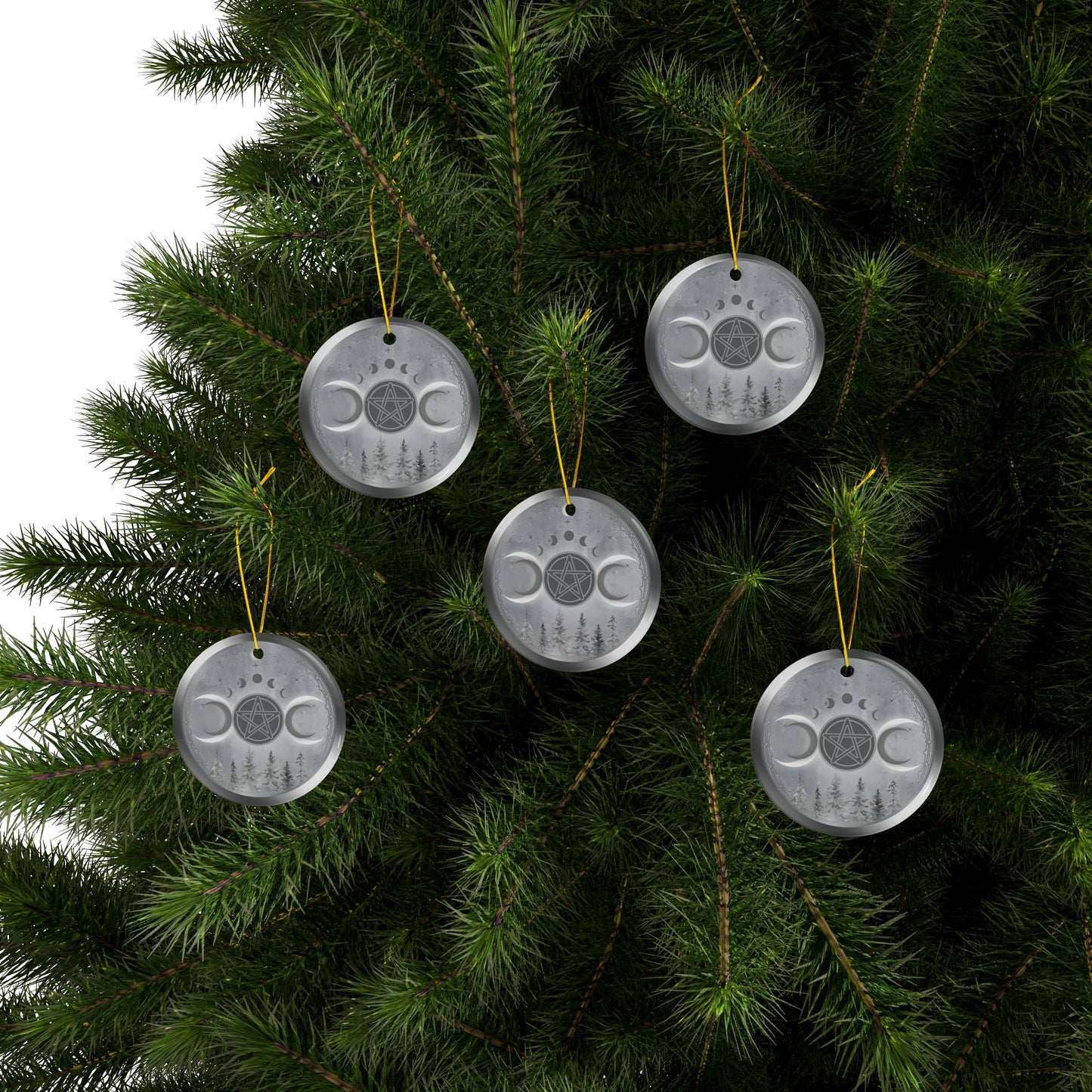 Triple Moon | Solstice | Heirloom Ceramic Ornaments (1pc, 3pcs, 5pcs, 10pcs)