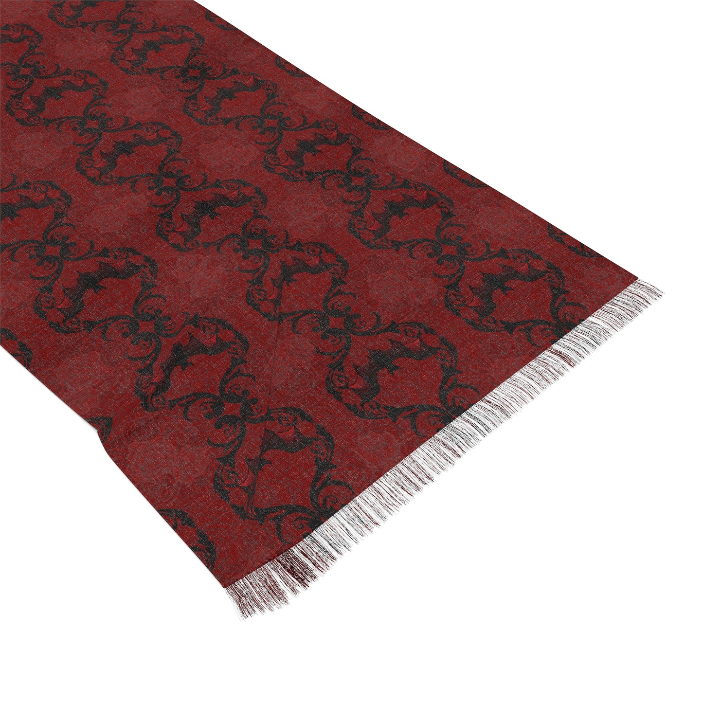Gothic Ghost Roses & Bats Light Scarf