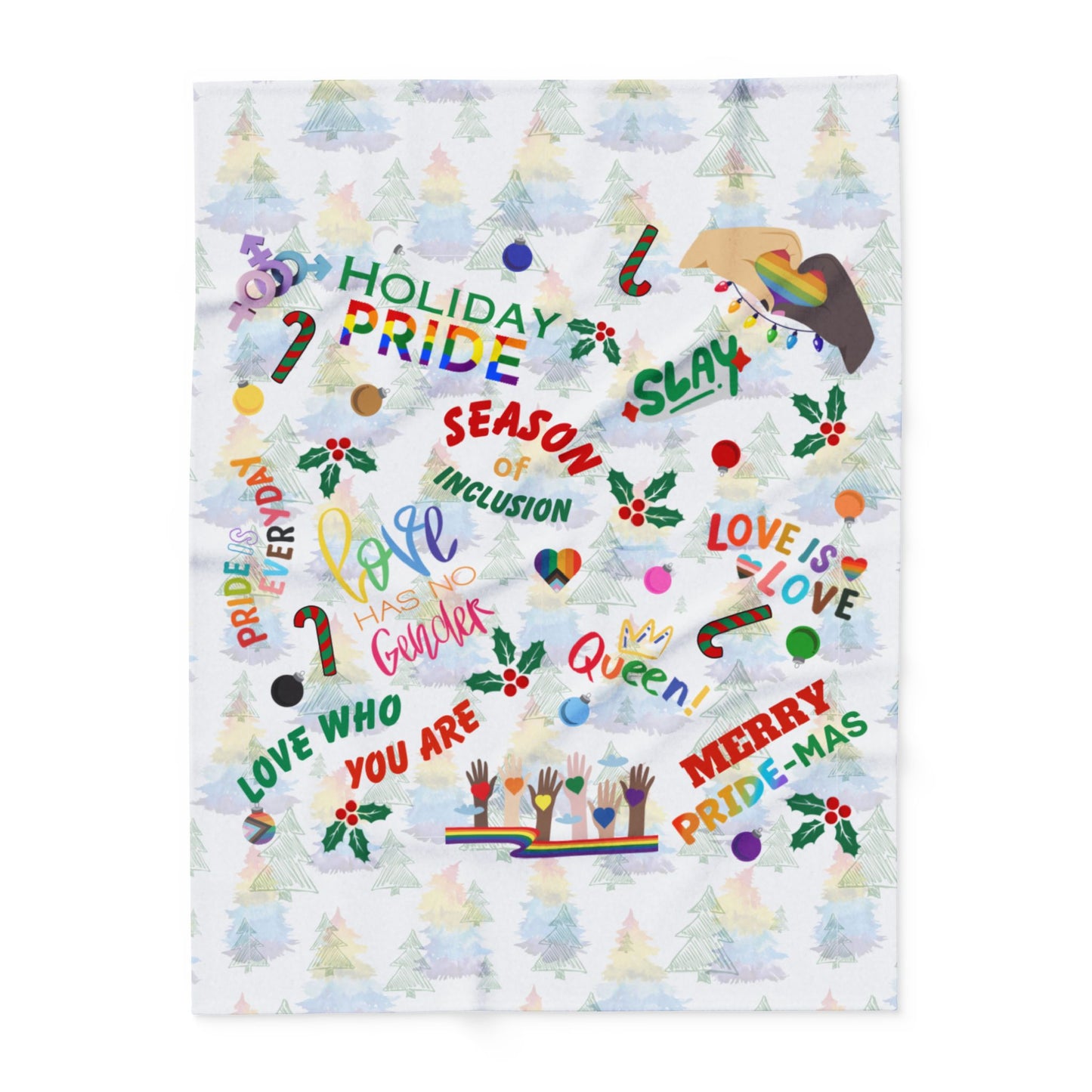 Holiday Pride | Community Pride | Velveteen Microfiber Blanket