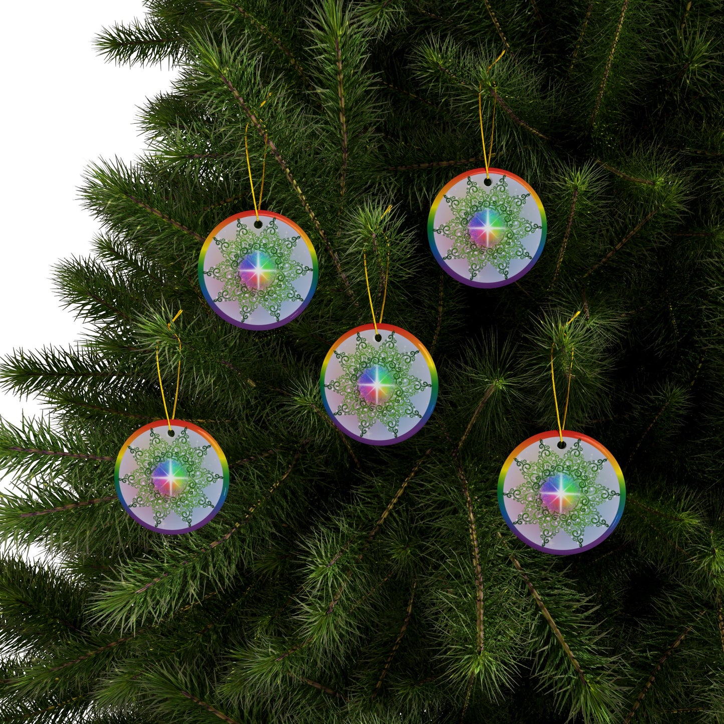 Joyous | Rainbow Ring | Heirloom Ceramic Ornaments (1pc, 3pcs, 5pcs, 10pcs)